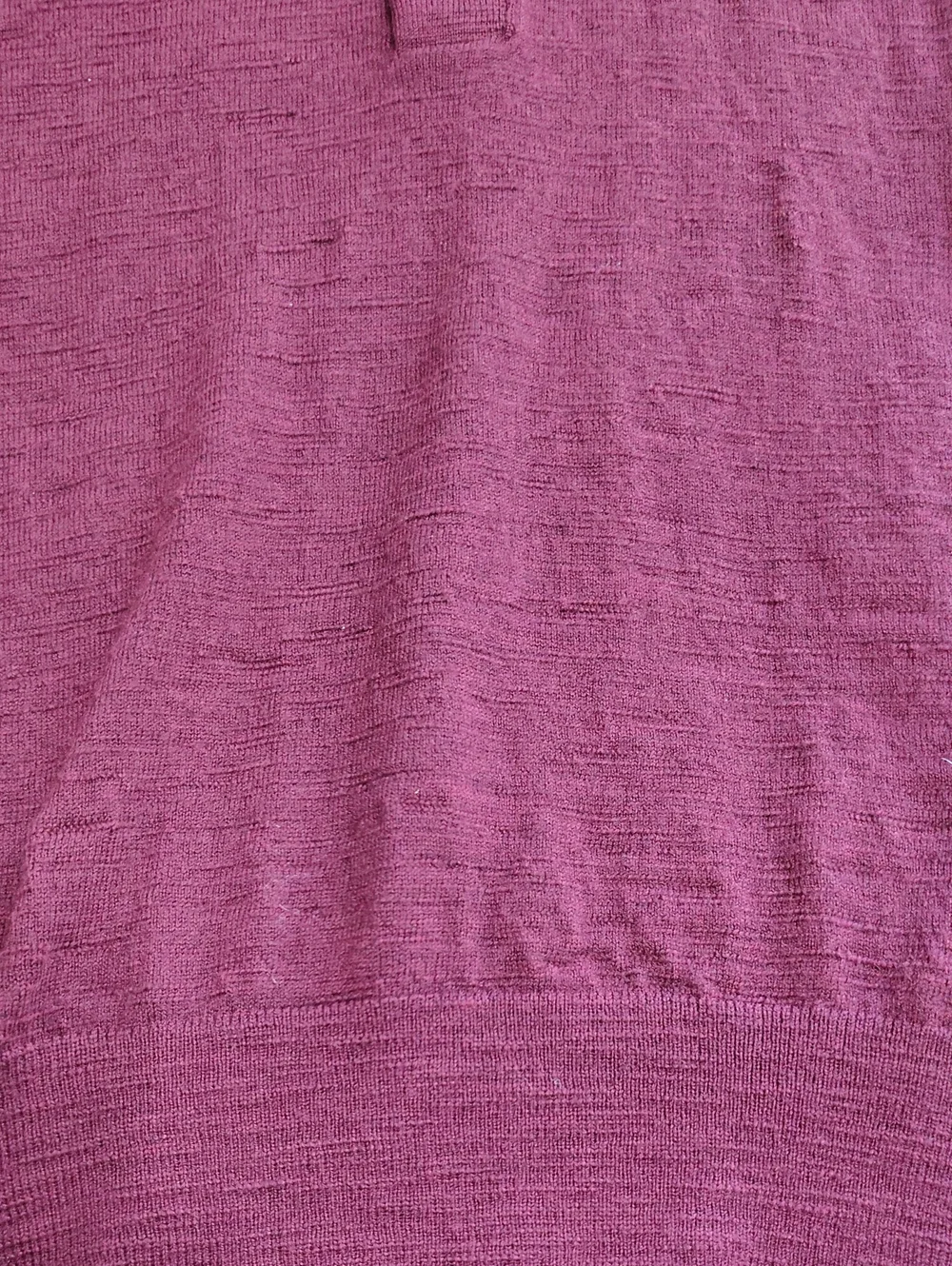 Banana Republic Men's Burgundy Fine Merino Wool Button-Neck Sweater